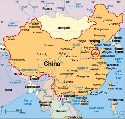 jinan map china